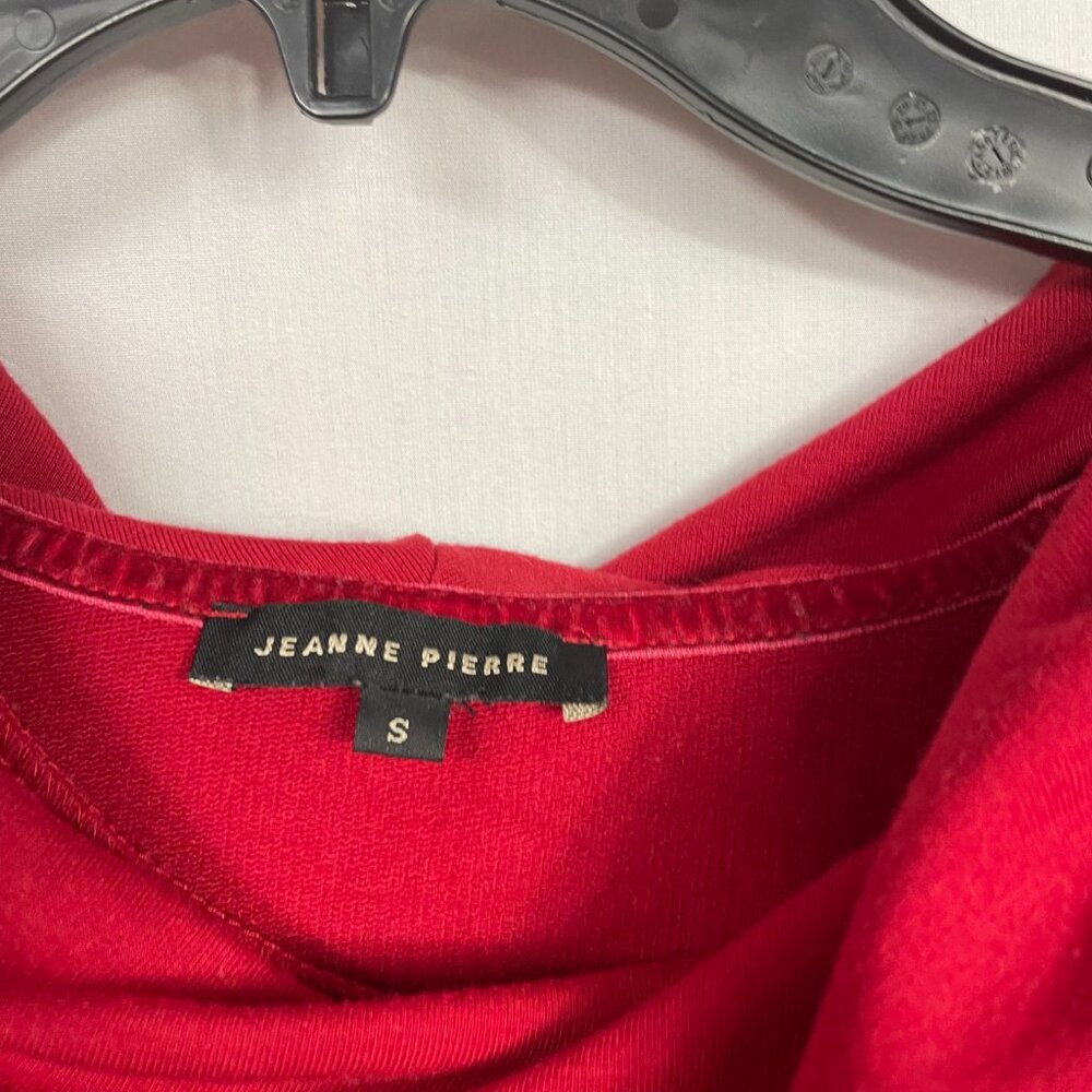 JEANNE PIERRE Women's Red Asymmetric Long-sleeve Sweater With Cowl Neck Size S - Picture 5 of 11